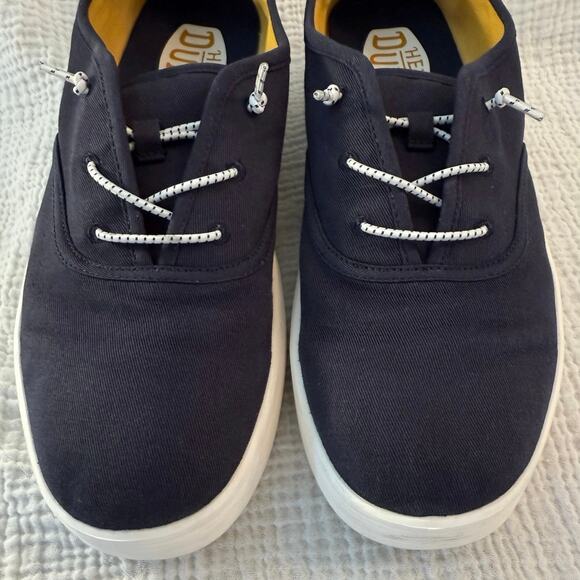 Hey Dude Conway Desert Men Size 13 Navy Sneaker Slip On Lightweight Canvas - Picture 7 of 11